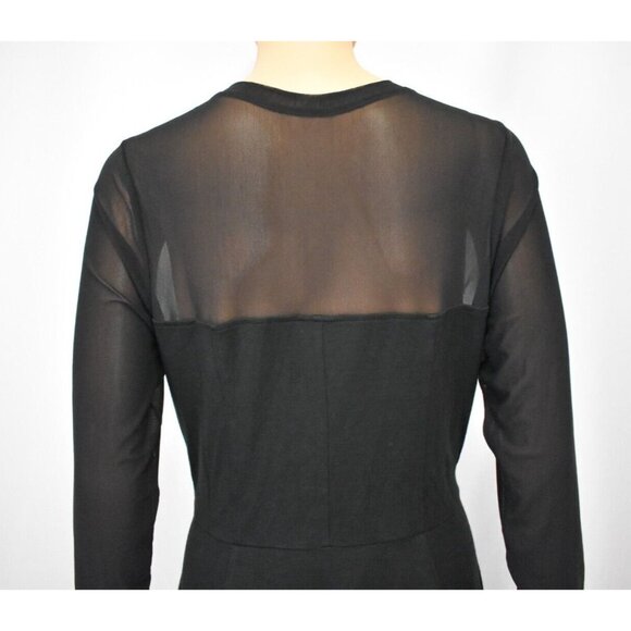Torrid Black Skater Dress Size 0 (12) Sheer Mesh Sweetheart Illusion Whimsy Goth - Picture 8 of 11